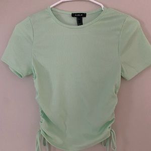 Forever 21 ribbed scrunched tee